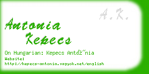 antonia kepecs business card